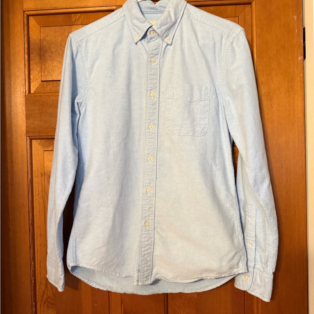 America Eagle blue long sleeve button up